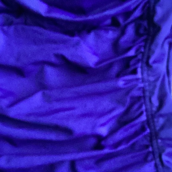 π Sexy PURPLE RUCHED 1 PC SWIMSUIT EUC Croft & Barrow - Picture 3 of 15